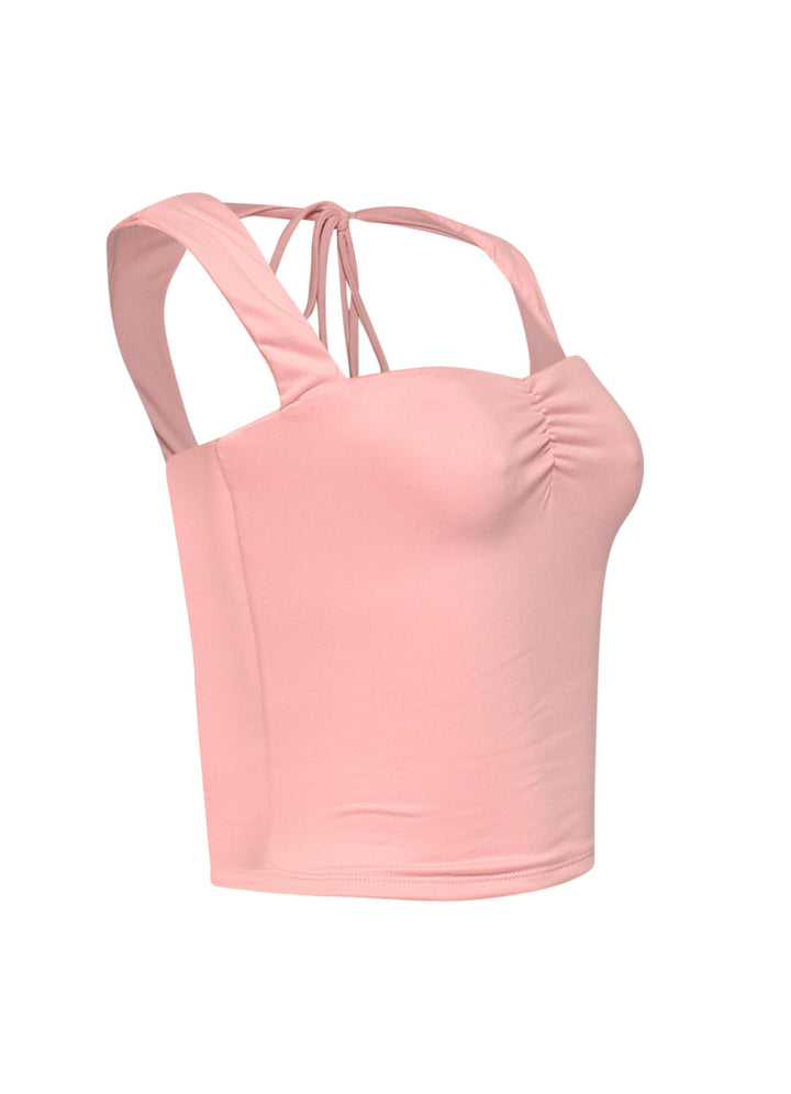 Sleeveless tied back top