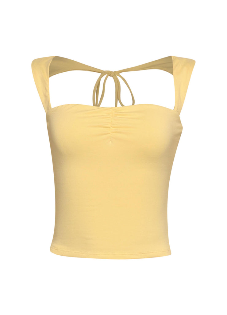 Sleeveless tied back top