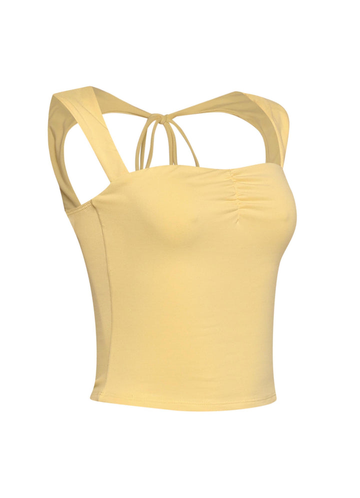 Sleeveless tied back top