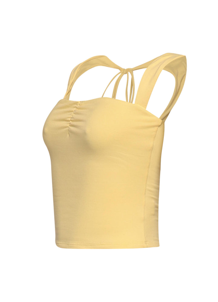 Sleeveless tied back top