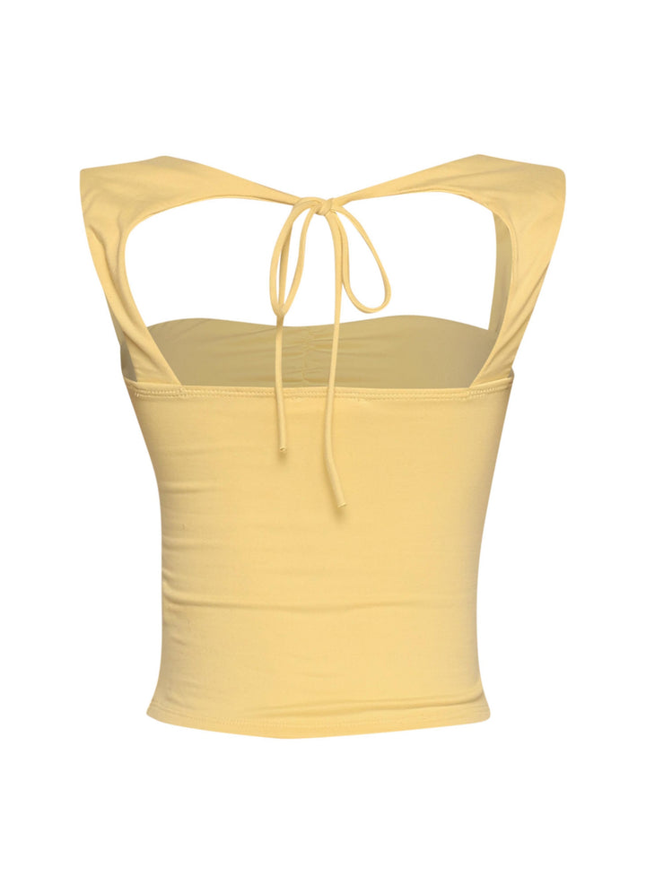 Sleeveless tied back top