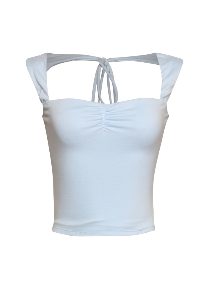 Sleeveless tied back top