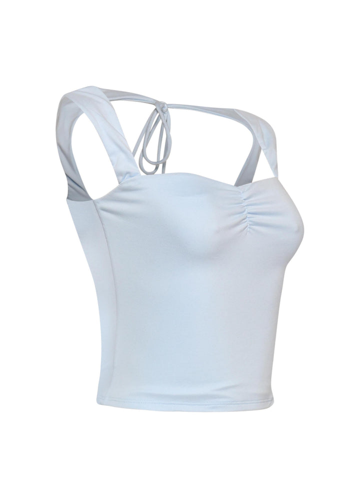 Sleeveless tied back top