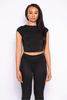 Open and tied back cap sleeve top