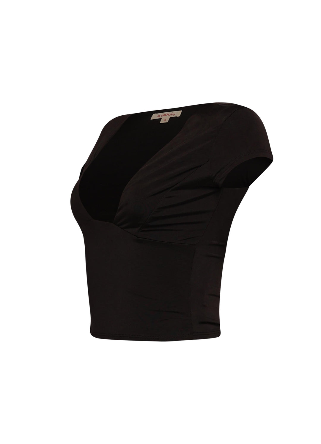 Cap sleeve V neck top