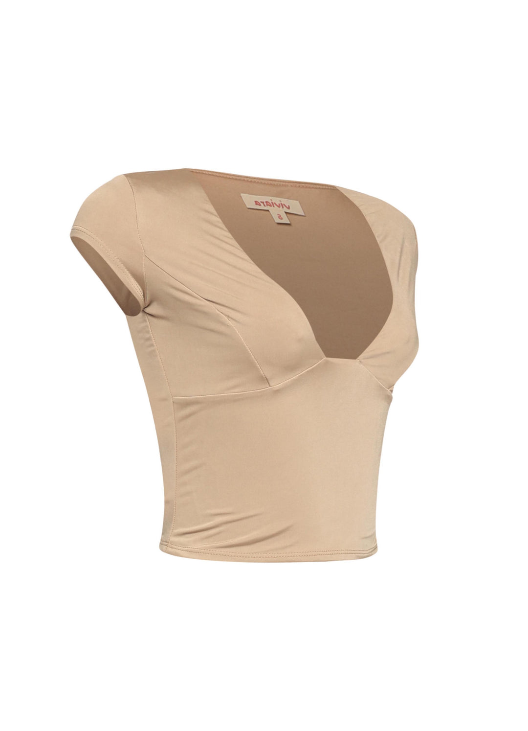 Cap sleeve V neck top