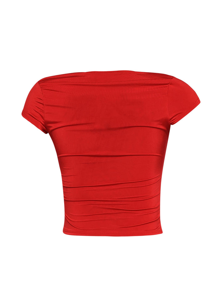 Cap sleeve V neck top