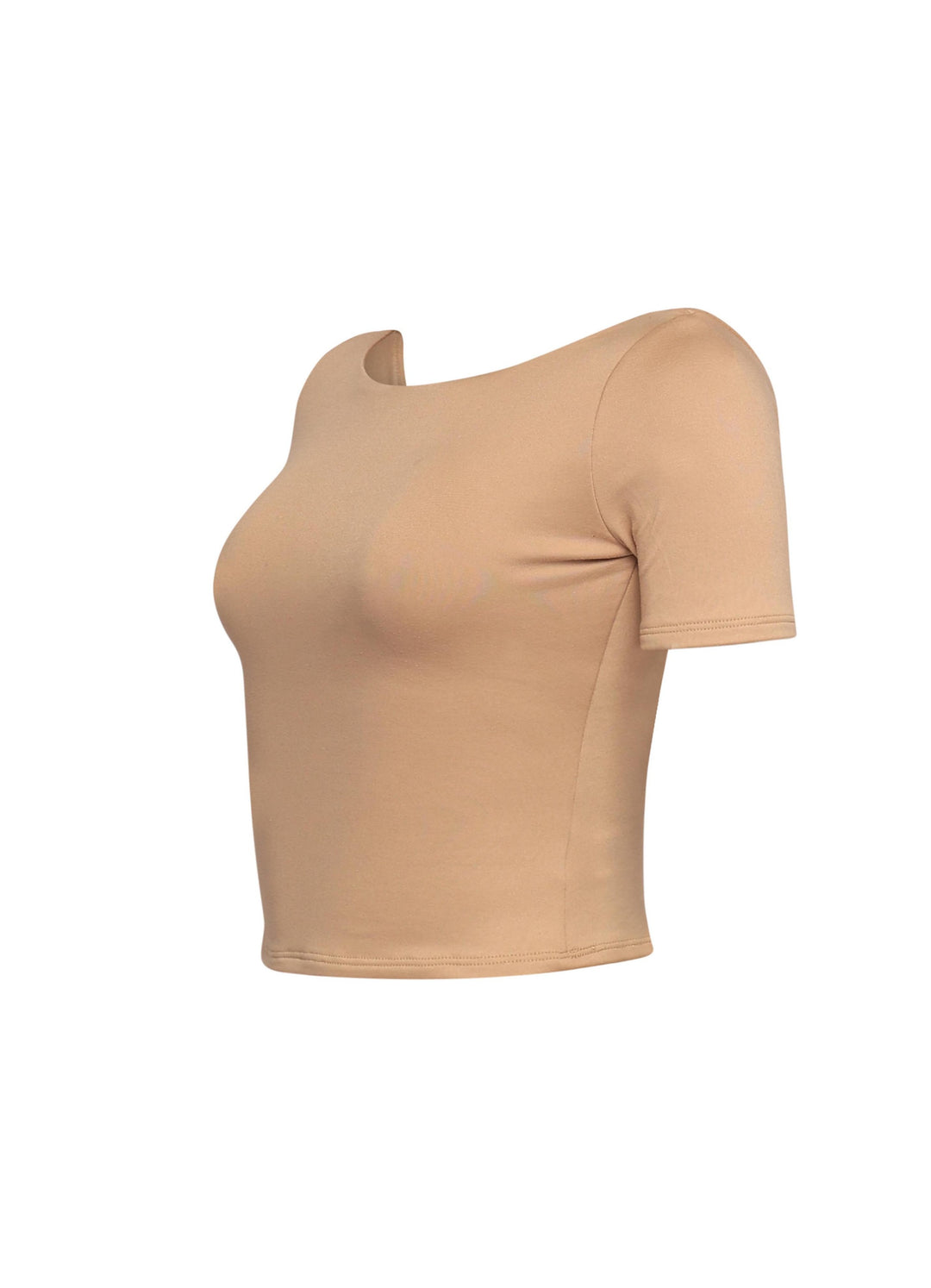 Short sleeve open back top