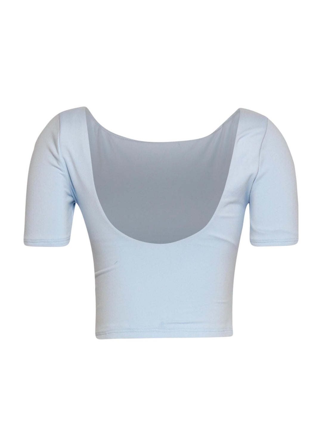 Short sleeve open back top