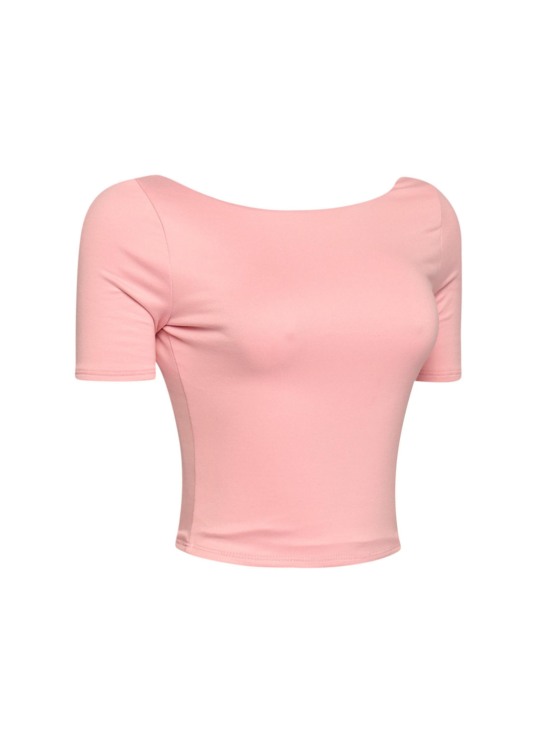 Short sleeve open back top