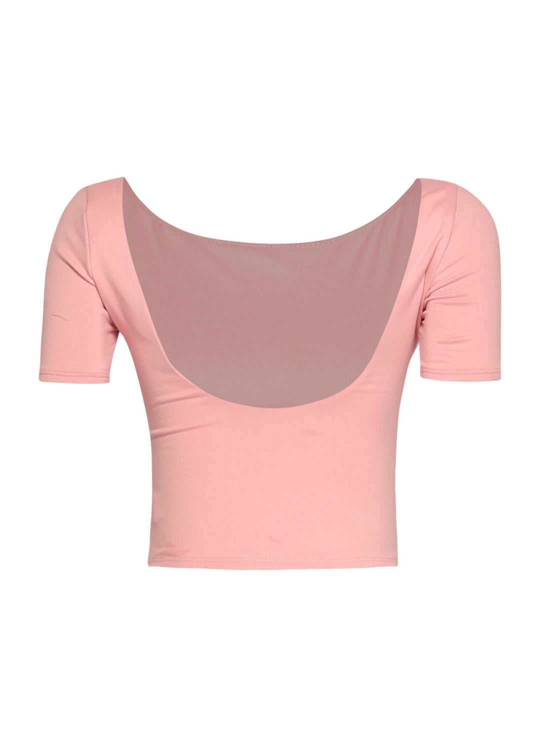 Short sleeve open back top