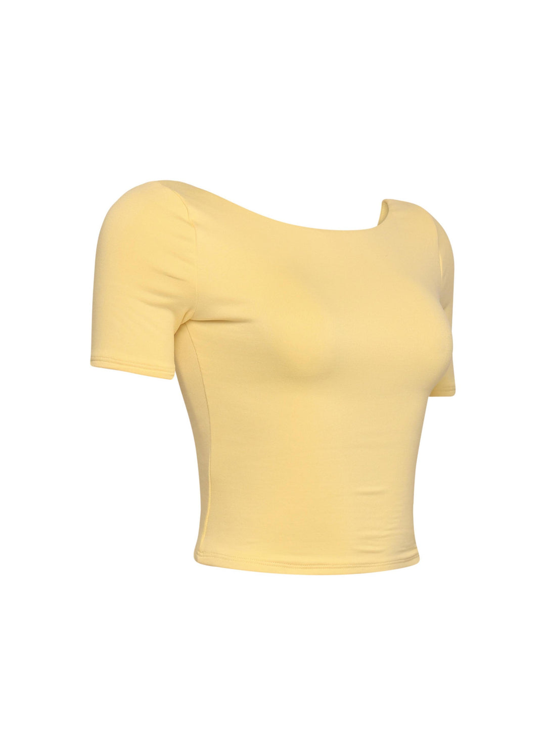 Short sleeve open back top