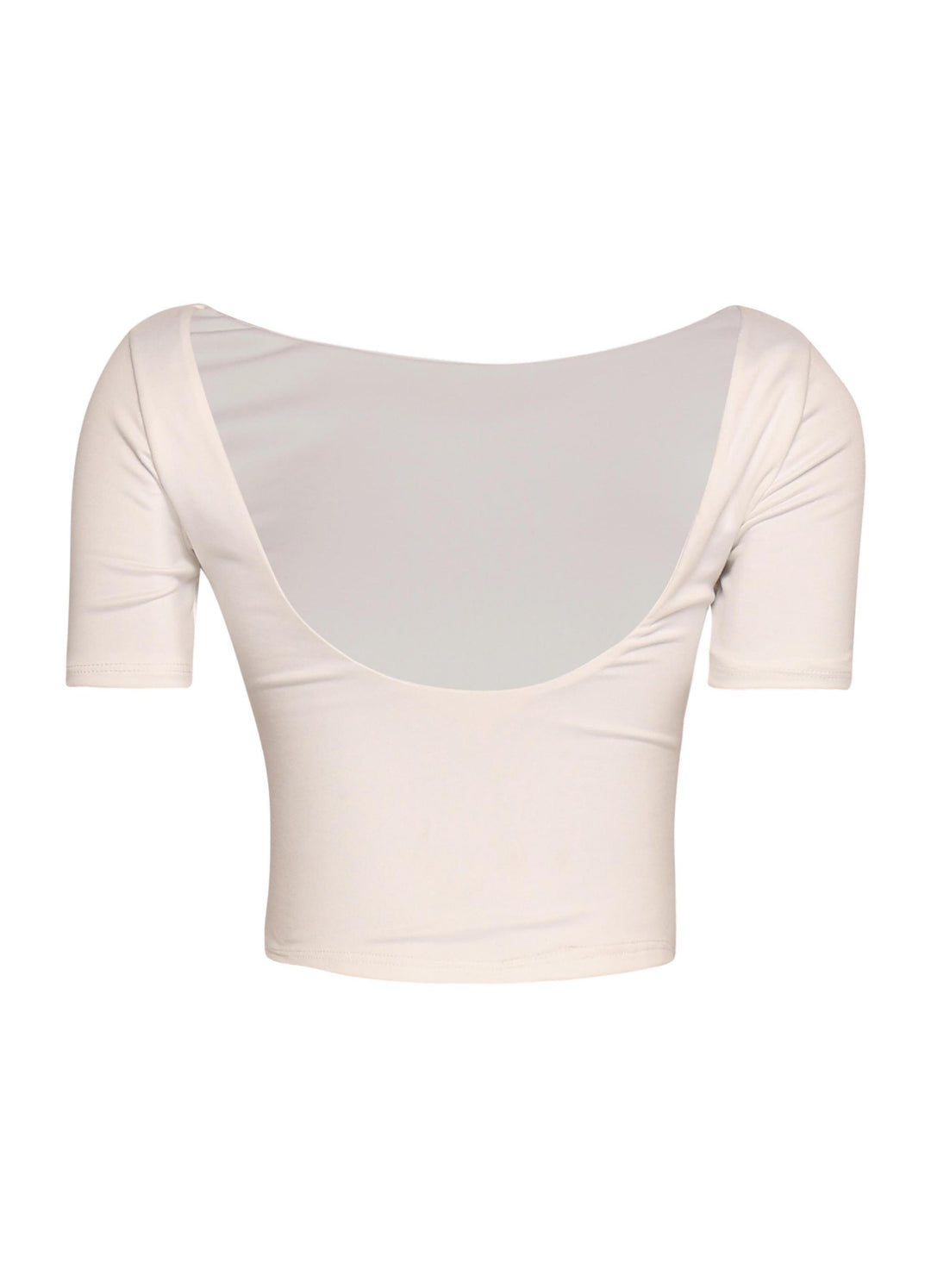 Short sleeve open back top