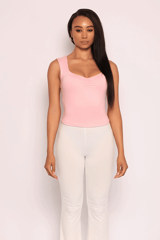Scoop neck sleeveless top