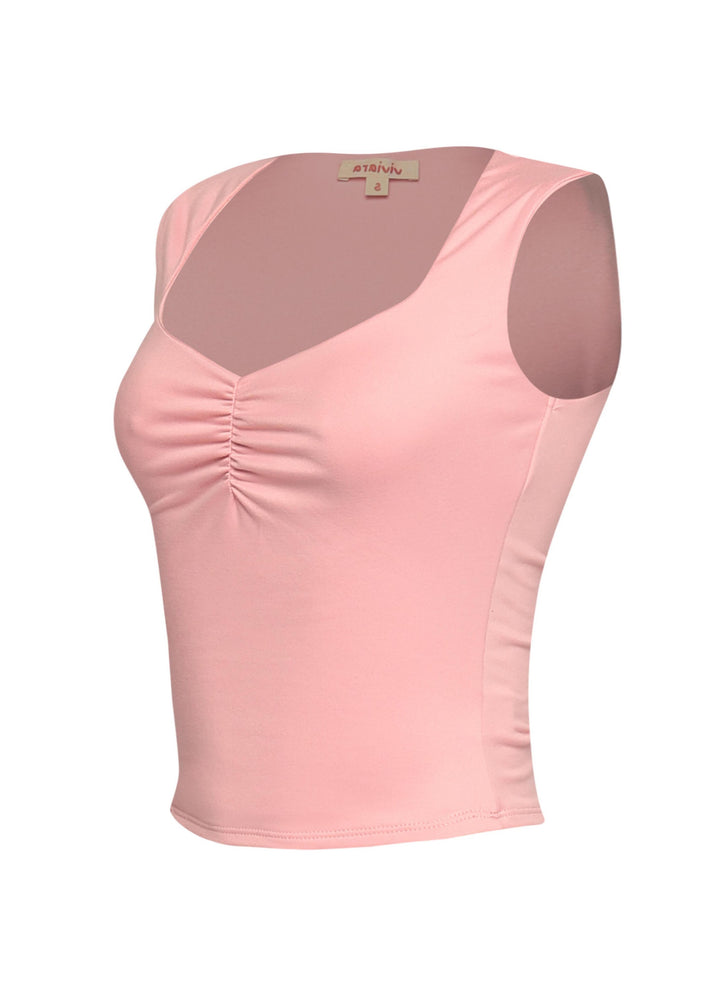 Scoop neck sleeveless top