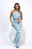 Popcorn Fabric Tube Top And Pants set