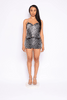 Leopard printed ruffle tank top & shorts set