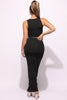 Lace layered cut out skirt set