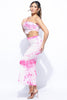 Tie dye tube top and maxi skirt