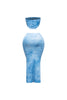 Tie dye tube top and maxi skirt