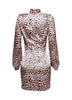 Long Sleeved Tie Neck Mini dress