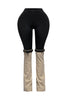 Buckled contrast pants
