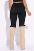 Buckled contrast pants