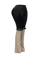 Buckled contrast pants