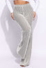 Striped wide leg pants