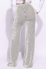 Striped wide leg pants