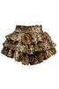 Leopard printed ruffled shorts