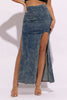Thigh slit maxi skirt