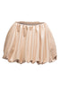 PU Leather Bubble Mini Skirt