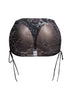 Glitter mesh low rise ruched micro mini skirt