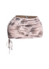 Glitter mesh low rise ruched micro mini skirt