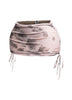 Glitter mesh low rise ruched micro mini skirt