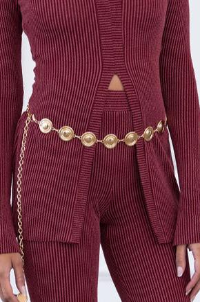 Round Metal Chain Belt