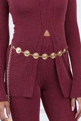 Round Metal Chain Belt
