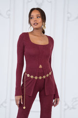 Round Metal Chain Belt