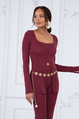 Round Metal Chain Belt