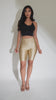 Highwaisted shiny nylon biker shorts in plus size