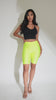 Highwaisted shiny nylon biker shorts in plus size