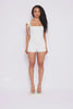 Tie detailed capsleeve romper