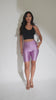 Highwaisted shiny nylon biker shorts in plus size