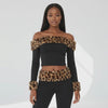 Wild Luxe Off-Shoulder Fuzzy Flare Set