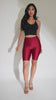 Highwaisted shiny nylon biker shorts in plus size