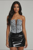 Venom Kiss Lace-Up Snake Print Tube Top