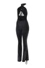 Festival-ready black fringe jumpsuit