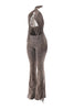 Unique olive fringe jumpsuit for festivals