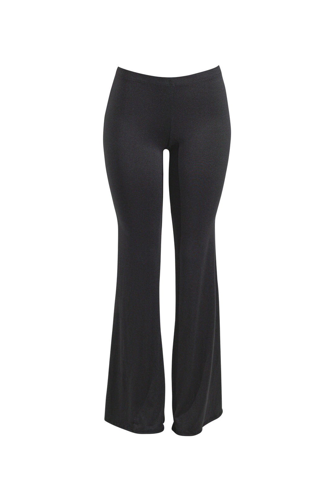 Timeless black flare pants ideal for elevated basics or layered streetwear